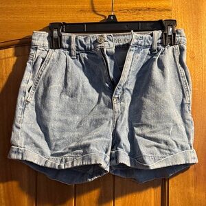 American Eagle Outfitters Light Blue Mom Jean Shorts